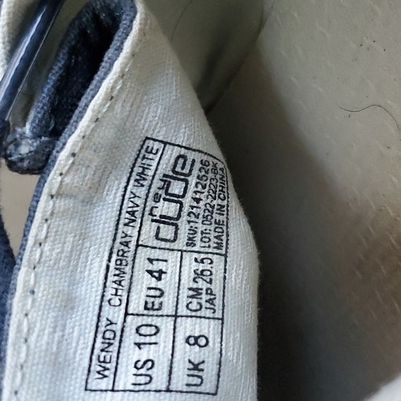 Hey Dude Wendy Chambray navy white sneakers - Picture 7 of 7